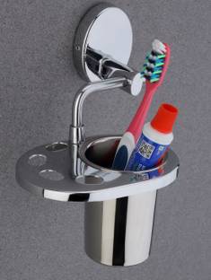 GLOXY Stainless Steel Tumbler Holder / Premium Bathroom Accessories Stainless Steel Toothbrush Holder