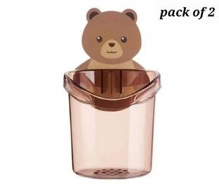Wolpin Teddy bear toothbrush holder Plastic Toothbrush Holder