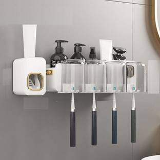 KLICKIO Wall-Mounted Toothbrush Holder Plastic Toothbrush Holder