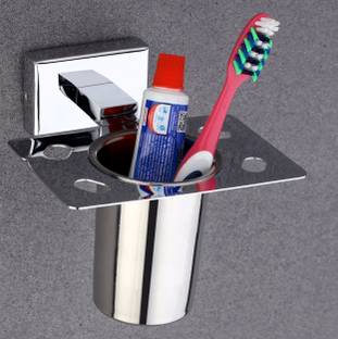 GLOXY Stainless Steel Tumbler Holder / Premium Bathroom Accessories Stainless Steel Toothbrush Holder