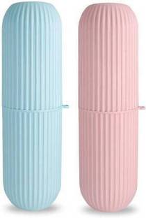 SSVL Capsule Shape Travel Toothbrush Toothpaste Case Holder Portable Toothbrush Storage Plastic Toothbrush Holder Plastic Toothbrush Holder