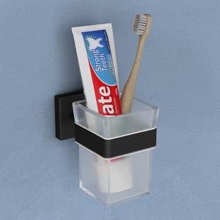 Plantex Aqua Tumbler Holder for Bathroom/Toothbrush Glass Holder for Bathroom-(APS-512) Stainless Steel, Glass Toothbrush Holder