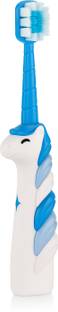 Beebaby Unicorn Shape Brush Buddy Soft Tapered Bristles Kids Toothbrush. BPA Free|Blue Extra Soft Toothbrush