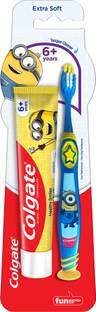 Colgate Kids (6+ years) Minion Toothbrush, Extra Soft - 1 Pc & Minion Toothpaste - 40gm Extra Soft Toothbrush