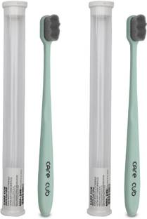 CARE CUB Green ZigZag Nano10000 Bristle BPA Free Effect For Sensitive Teeth OralGum Ultra Soft Toothbrush