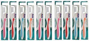 Ajay Sensitive+ Multicolor 10 pc ToothBrush Ultra Soft Toothbrush