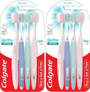 Colgate Gentle Enamel Ultra Soft (4pcs x 2) Ultra Soft Toothbrush