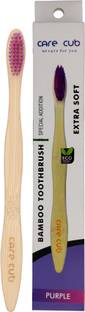 CARE CUB White Flat Nano10000 White Bristl BPA Free Perfect For Sensitive Teth Ultra Soft Toothbrush