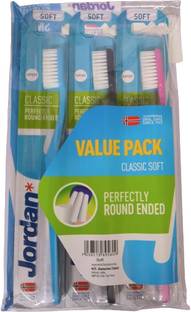 Jordan SOFT 3PC TOOTHBRUSH Soft Toothbrush