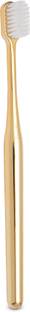 CARE CUB Luxurious Golden-Finish Toothbrush with Super Soft Bristles for Deep Cleaning Soft Toothbrush