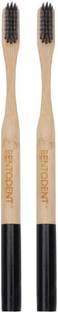 bentodent Charcoal Bamboo Toothbrush Round Bottom Teeth Whitening Soft Toothbrush