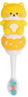 Gomzy Kids Toothbrush -Teddy Bear Shape Design Soft Tooth Brush YELLOW Extra Soft Toothbrush