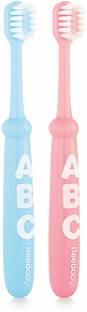 Beebaby Brush Buddy Tapered Bristles Toothbrush for Infants. Small Head. BPA Free 6M+ Ultra Soft Toothbrush