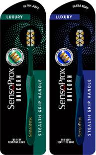SENSOPROX Unicorn Pack of 2 Green & Blue Extra Soft Toothbrush