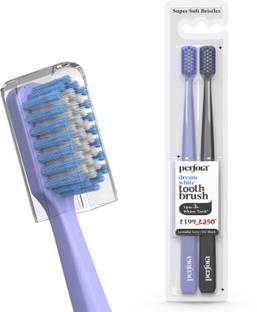 Perfora Dream White Toothbrush, With Smart Indicator Bristle - Lavender Love & OG Black Ultra Soft Toothbrush