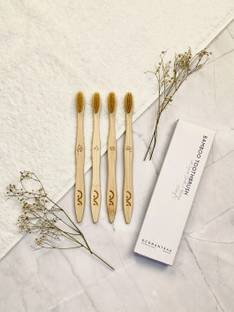 EcoMantraa S-Flat Bamboo Toothbrush Medium Toothbrush