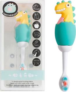 Gomzy Soft Toothbrush,Extra Microfiber Soft Bristles for 3-6 Years old Kids-Blue Soft Toothbrush