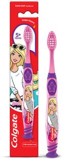 Colgate Kids Barbie Toothbrush, Extra Soft with Tongue Cleaner - 1 Pc Extra Soft Toothbrush