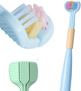 Athelas Unique 3 Sided Toothbrush for boys kids Extra Soft Toothbrush