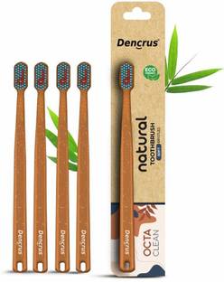 Dencrus Octa Clean Soft Bamboo Toothbrush | Made from Bamboo Husk & Composite Resin Ultra Soft Toothbrush