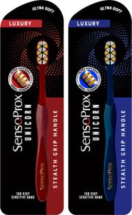 SENSOPROX Unicorn Pack of 2 Red & Blue Extra Soft Toothbrush