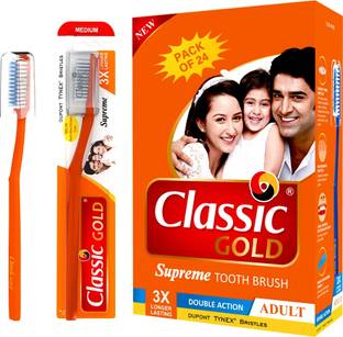 CLASSIC GOLD SUPREME Medium Toothbrush