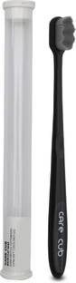 CARE CUB Black ZigZag Nano10000 Bristle BPA Free Effect For Sensitive Teeth OralGum Extra Soft Toothbrush