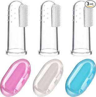 Lifekrafts Baby Finger Toothbrush Of Silicon Made Food Grade Quality BPA Free Extra Soft Toothbrush