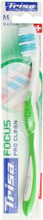 Trisa Focus Pro clean soft toothbrush (Assorted Color) Medium Toothbrush