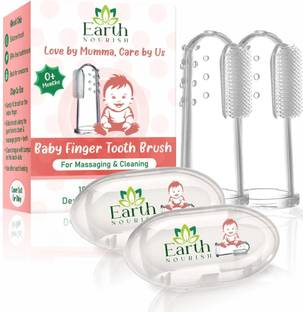 Earth Nourish Silicone Baby Finger Toothbrush-BPA-Free, Soft for Gentle Gum Massage & Cleaning Ultra Soft Toothbrush