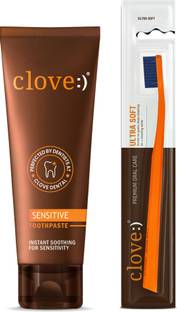 Clove Sensitivity Relief Toothpaste & 4160 Bristles Ultra Soft Toothbrush