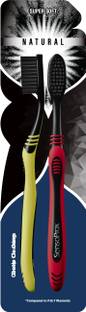SENSOPROX Naturals Charcoal Pack of 2 Ultra Soft Toothbrush
