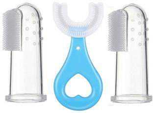 Daydreamer Professional Baby Finger Pack of 02 With U Shape Brush Pack of 01 Soft Toothbrush