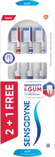 SENSODYNE Sensitivity & Gum toothbrush with soft bristles & flexible neck,(Buy2 Get1 free) Soft Toothbrush