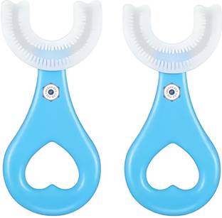 YOS TRENDZ Children Infant Toothbrush 360 Degree U-shaped For 2-6 Years Silicone Cleaning Ultra Soft Toothbrush