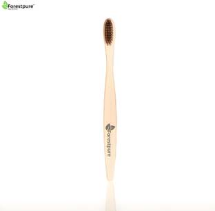 Forestpure Eco-Friendly Pure Bamboo Toothbrush Charcoal Infused Bristle For Healthy Tooth Extra Soft Toothbrush