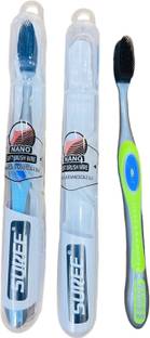 Rawal SUREE IMPORTED BLACKSOFT SILICONE TOOTHBRUSH BOMBO PACK OF 2 Toothbrush Extra Soft Toothbrush