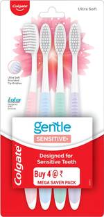 Colgate Gentle Sensitive Ultra Soft Toothbrush For Complete Oral Care ( Pack Of 4 ) Ultra Soft Toothbrush