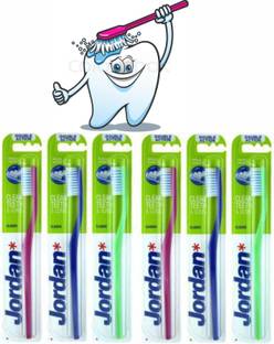 DOCTORGENTLE Soft Toothbrush Jordan Latest Design Imported Brush Made in Malaysia Pack of 6 Extra Soft Toothbrush