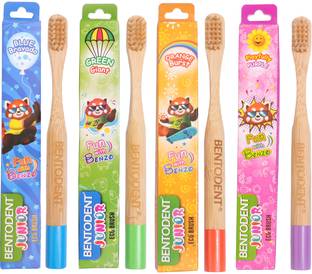 bentodent Kids toothbrush Natural Bamboo Bristles Ultra Soft Toothbrush