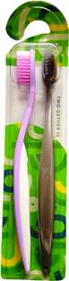 WOYR Premium Quality 2 PC Ultrasoft Plastic Toothbrush|Toothbrush for adults and kids Ultra Soft Toothbrush