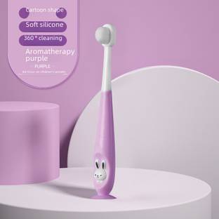 Magic Pebbles BPA Free Baby Toothbrush Supersoft Bristles for Kids/Infant/Toddlers 18M+Purple Ultra Soft Toothbrush