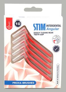 STIM Interdental Angular ISO 2 | Easy Cleaning Between Teeth | For Narrow Gaps Soft Toothbrush