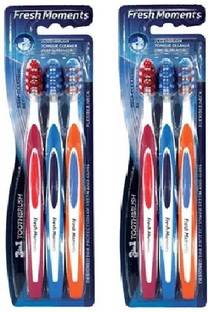 Modicare FRESH MOMENTS 3 IN 1 TOOTH BRUSH PACK OF 2 Medium Toothbrush