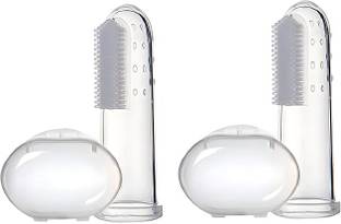 Lifekrafts 2pc Finger ToothBrush for Baby, Best for Cleaning Gums,Soft Brush for Babies Extra Soft Toothbrush