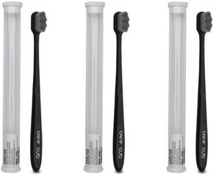 CARE CUB Black Zigzag Nano10000 Bristle BPA Free Effect For Sensitive Teeth OralGum Ultra Soft Toothbrush