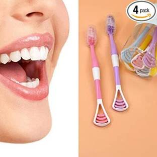 Twinflo 2 Pcs Toothbrush Combo with Case, 2 in 1 Toothbrush Soft Toothbrush