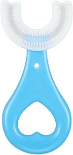 Spinfluencs U Shaped Silicone 360° Cleaning Food Grade Baby Brush For 2-6 Years Ultra Soft Toothbrush