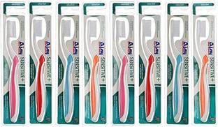 Ajay Sensitive+ Multicolor 8 pc ToothBrush Ultra Soft Toothbrush