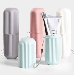 Jensi Enterprise Portable Toothbrush Case Travel Container Toothbrush Holders Hard Toothbrush